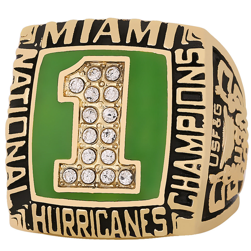 1989 Miami Hurricanes Football Championship Ring With Box For Men