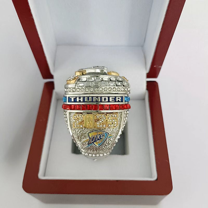 2025 Oklahoma thunders basketball championship ring with box official design