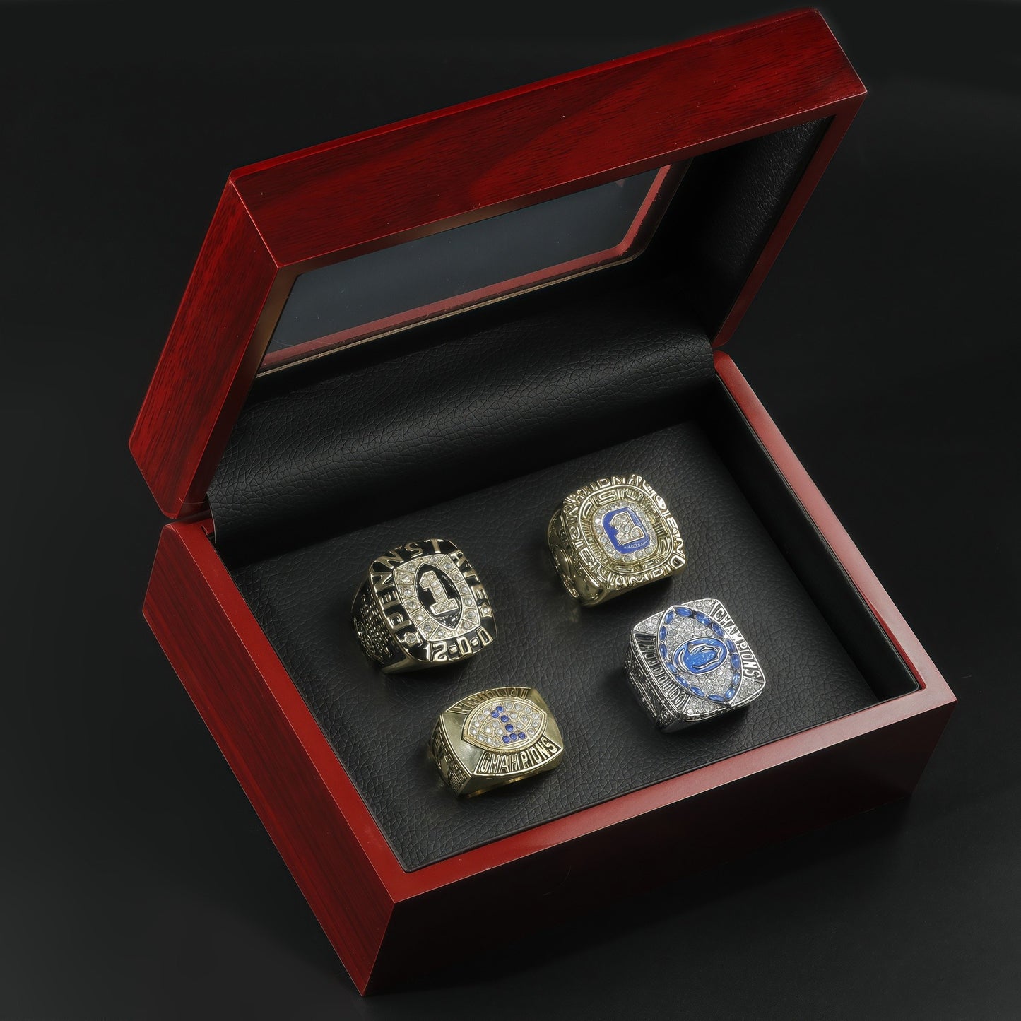 1982 1986 1994 2019 Penn States University Championship Rings With Box Set For Men