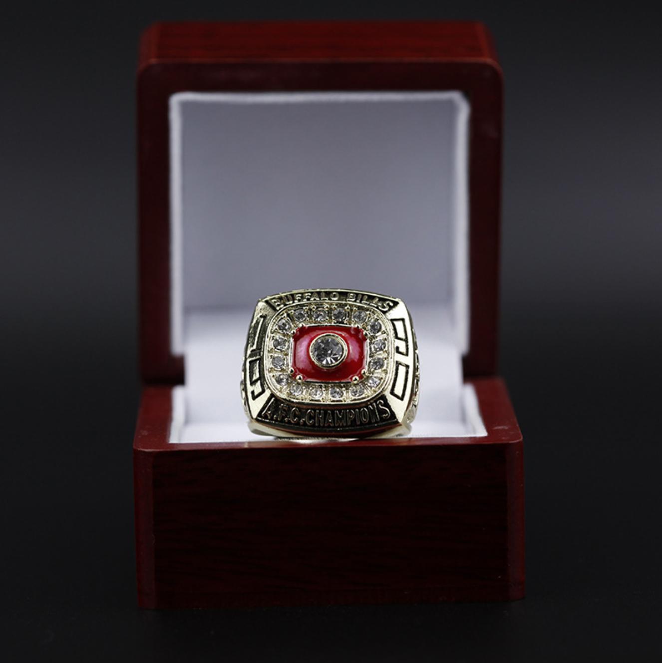 1990 Baffalo Bills Championship Rings With Box Set