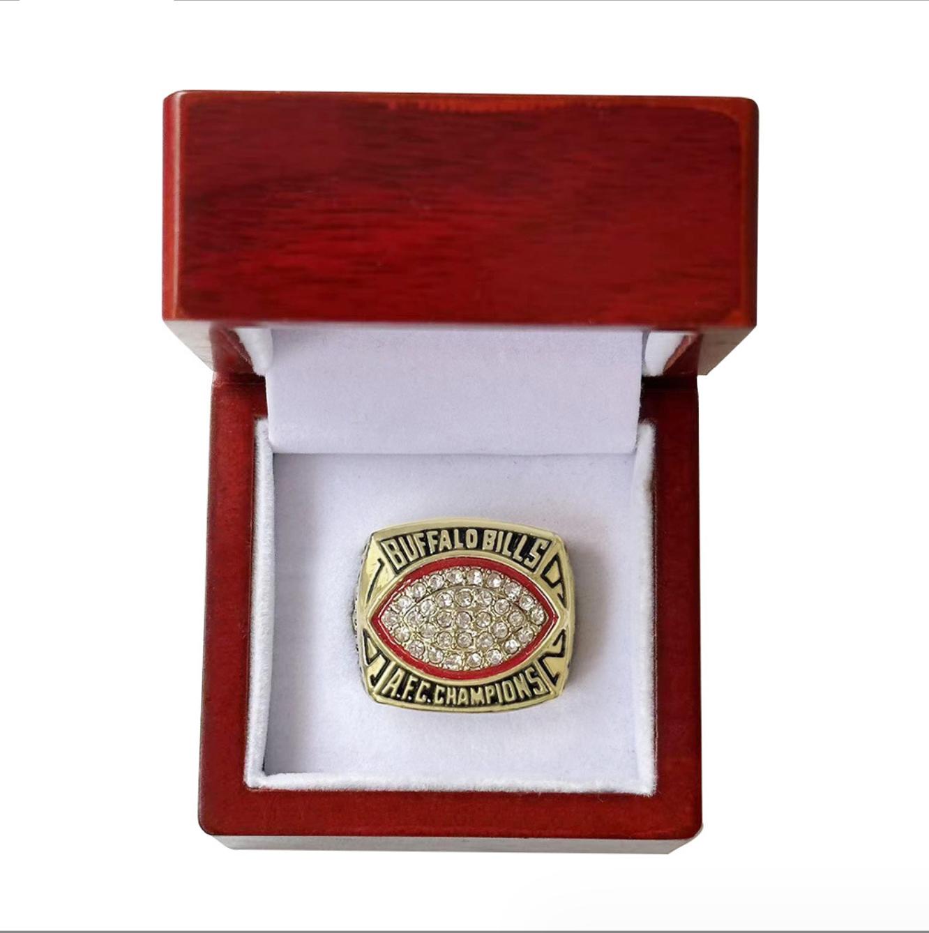 1992 Buffalo Bills Championship Rings With Box Set